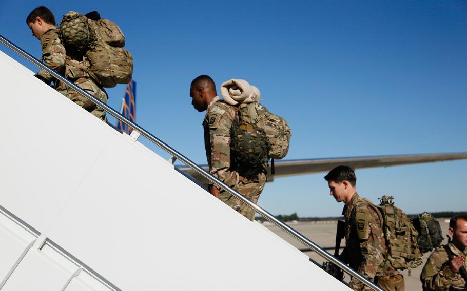 Rapidly deployed 82nd Airborne soldiers to replace Marines at Baghdad